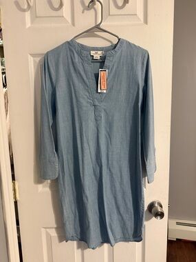 Vineyard Vines Chambray Blue Long Sleeve Tunic
